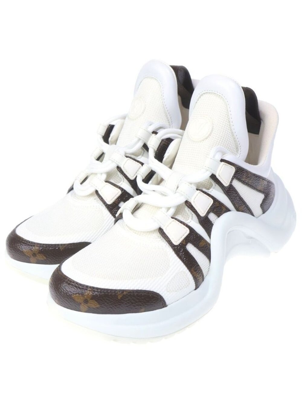 Louis Vuitton LV Acryte Line Monogram Lace Up High Cut Shoes Sneakers White - Picture 2 of 6